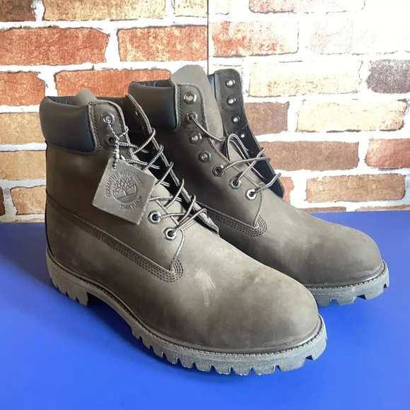 TIMBERLAND MEN’S PREMIUM WP BOOT MEDIUM BROWN NUBUCK - Picture 5 of 5